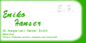 eniko hanser business card